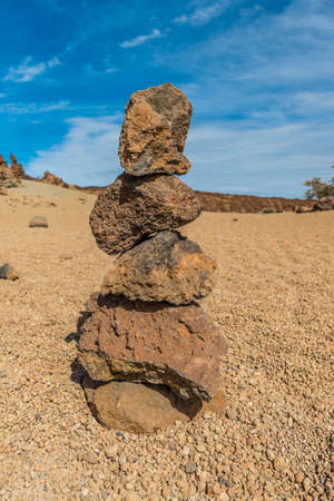 The pyramid of five stonesの写真素材