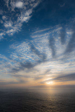 Sunset in the Atlantic oceanの写真素材