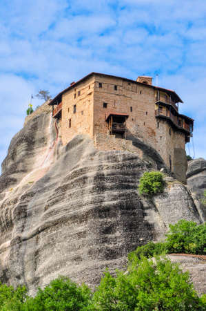 Monastery on a cliffの写真素材