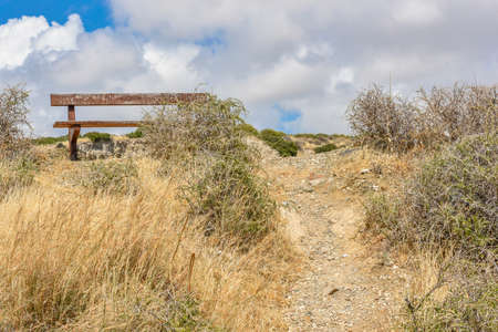 The bench at the end of the climbの写真素材