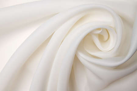 Silk fabric, matte organza "Carolina", cream colors.の写真素材