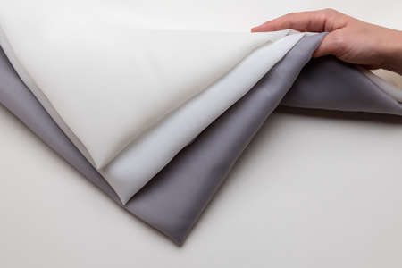Silk fabric, matte organza "Carolina"の写真素材