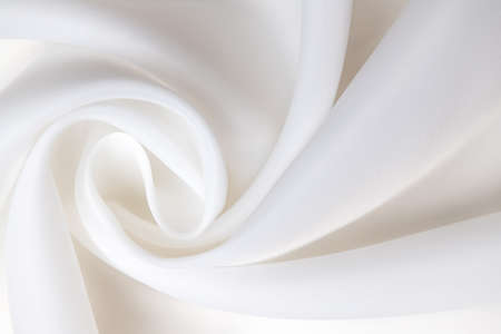 Silk fabric, matte organza "Carolina", cream colors.の写真素材