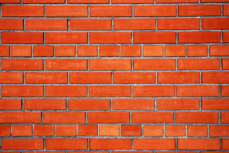 Great wall of new red brick