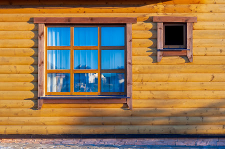 Beautiful wooden house. Cottage villageの写真素材