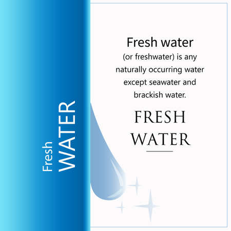 Fresh water posterのイラスト素材
