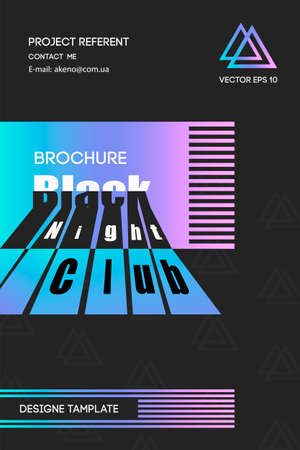 Night Club Party Flyer or poster layout template. Suitable for presenting information dates, opening times. Announcements for concerts, dance parties. Club Party Banner design. Vector EPS 10のイラスト素材