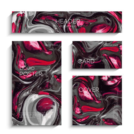 Abstract liquid painting, can be used as a trendy background for wallpapers, posters, cards, invitations, websites. Modern artwork. Marble effect painting.のイラスト素材