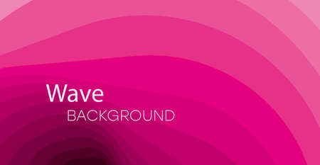 Abstract wavy background. Pink paper waves abstract banner design.