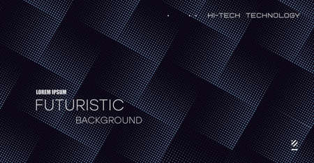 3d tile ornament. Abstract composition from dark triangular plates. Technological geometric background. Vectorのイラスト素材