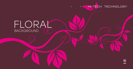 Silhouette of branches with leaves. Illustration Beautiful plants, leaves, plant design. Vector illustration. Vector.のイラスト素材