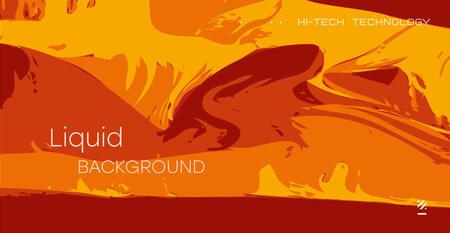 Mixture of acrylic paints. Modern artwork. Trendy design. Marble effect painting. Graphic hand drawn design for design. Contrast, liquid.のイラスト素材