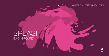 Colorful splash background. Trendy simple colorful abstract background with dynamic splash effect. Vector illustration for wallpaper, banner, background, card, book illustration, landing page Vector.のイラスト素材