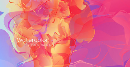 Colorful watercolor background for poster, brochure, card or flyer. Vector.のイラスト素材