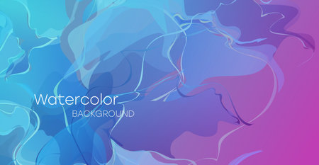 Colorful watercolor background for poster, brochure, card or flyer. Vector.のイラスト素材