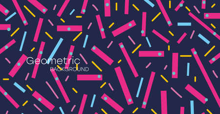 Geometric background. Bauhaus, Memphis minimalist retro poster graphic vector illustration. Abstract...