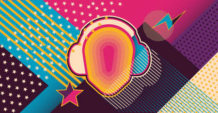 Psychedelic Background, Cover, Poster Template Hippie Style from the 1960s. Psychedelic stylized...