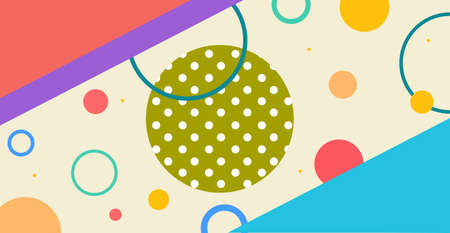 Memphis geometric shape design. Retro elements, vintage, advertisement, commercial banner, poster, flyer billboard sale Vectorのイラスト素材