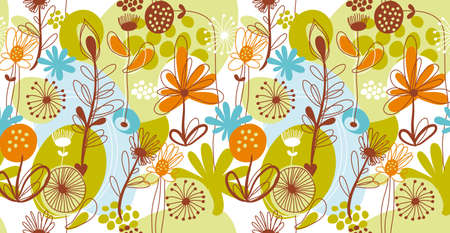 Luxurious floral batik background. Floral decoration curls illustration. Hand drawn paisley pattern elements. Vintage ornament, pattern.のイラスト素材