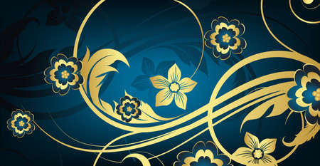 Luxurious floral batik background. Floral decoration curls illustration. Hand drawn paisley pattern elements. Vintage ornament, pattern.のイラスト素材