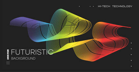 Abstract simple background. Abstract background with gradient dynamic lines.のイラスト素材