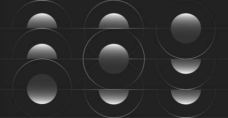 Abstract futuristic technologies. Abstract background with dynamic lines and geometric shapes. Suitable for wall poster, placard, ui, cover, banner, social media.のイラスト素材