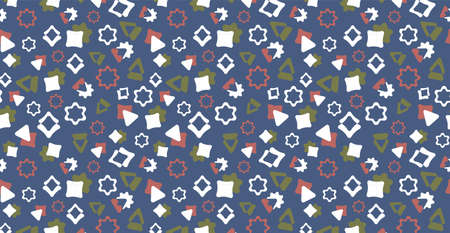 Cute colorful doodles. Bright geometric pattern. Festive children's background. Can be used for...