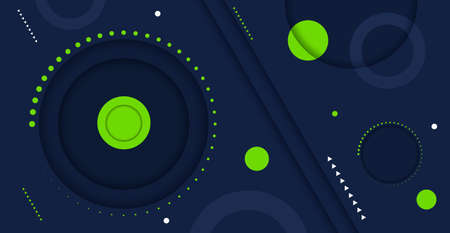 Abstract geometric background. Bauhaus, Memphis minimalist retro poster graphic vector illustration. Abstract trendy pattern of square and round shapes.のイラスト素材