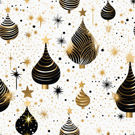 Luxury Christmas patterns. Black and Gold Texture luxury Christmas patterns. AI Generated.の写真素材
