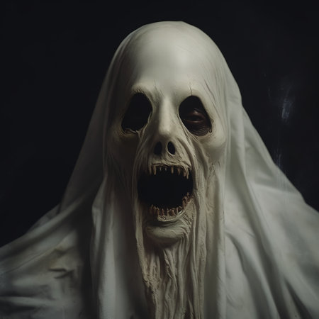 Fancy horror poster. Retro style. Creepy old photograph. Halloween. Terrible horrors.