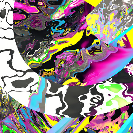 Psychedelic backgrounds with glitches and dynamic lines. The colorful texture is ideal for the most...