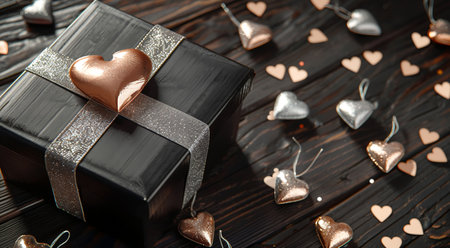 luxury background with Christmas gifts and bokeh effect. Ideal for greetings, business cards,...