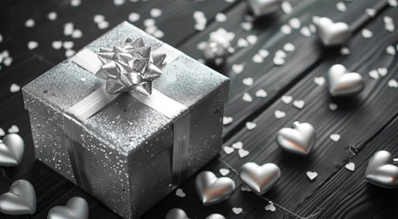 luxury background with Christmas gifts and bokeh effect. Ideal for greetings, business cards,...