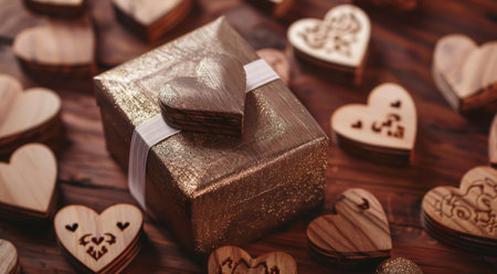 luxury background with Christmas gifts and bokeh effect. Ideal for greetings, business cards, announcements, spas, flower shops, etc.の写真素材