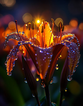 Luxury flowers, close-up with dew.の写真素材