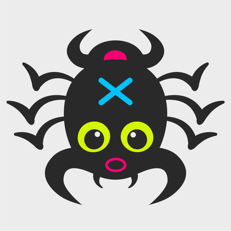 Crustacean monster. Funny and cute monster. Flat cartoon character design. EPS-10.のイラスト素材