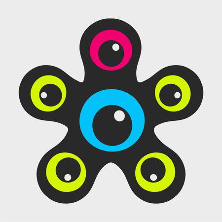 Starfish monster. Funny and cute monster. Flat cartoon character design. EPS 10.のイラスト素材