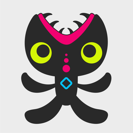 Scorpio monster. A funny and cute monster. Flat cartoon character design. EPS 10.のイラスト素材