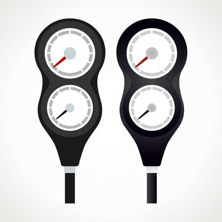 Diving console. black. vectorのイラスト素材