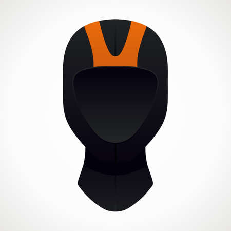 diving helmet. orange and black color. vector formatのイラスト素材