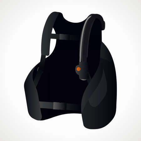 diving vest. scuba gear. vector formatのイラスト素材