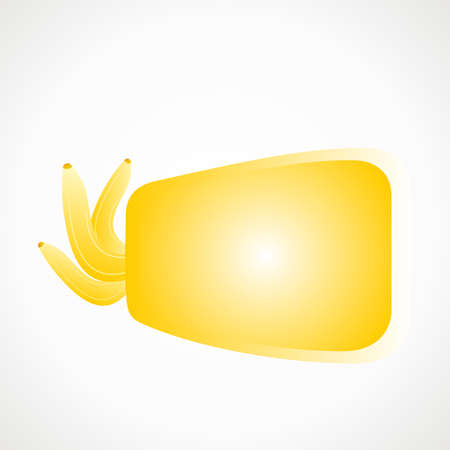 label bananas blank for text, yellow vector format.のイラスト素材