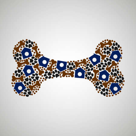 pattern for a dog bone colored, vector formatのイラスト素材