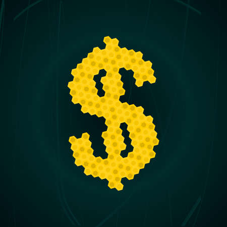 dollar of honeycomb for business. vector format.のイラスト素材