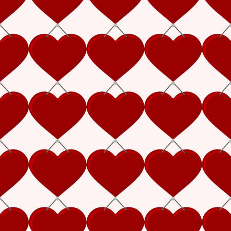 seamless pattern of red heart.のイラスト素材