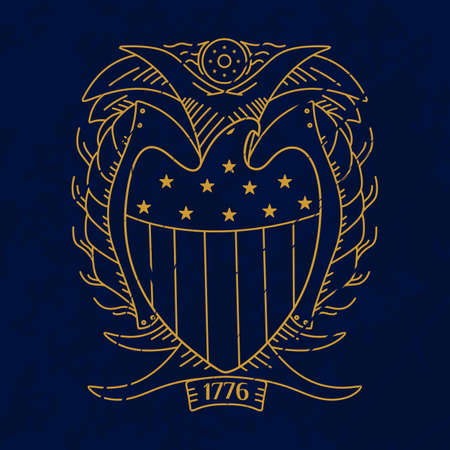 US eagle emblem, in any color. vector format.のイラスト素材