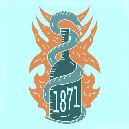 alcohol emblem on a light background. vector format.のイラスト素材