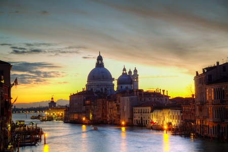 Basilica Di Santa Maria della Salute at sunriseの写真素材