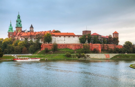 Wawel Royal castle in Krakow, Poland in the morningのeditorial素材