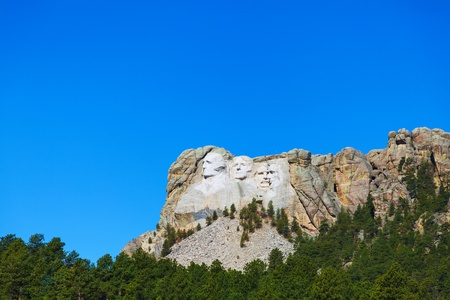Mount Rushmore monument in South Dakota in the morningのeditorial素材